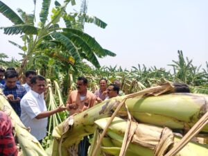 Read more about the article ಮಳೆ ಹಾನಿ ಪ್ರದೇಶಕ್ಕೆ ಶಾಸಕ ಪಿಟಿ ಪರಮೇಶ್ವರ ನಾಯ್ಕ್ ಬೇಟಿ, ತುರ್ತು ಪರಿಹಾರಕ್ಕೆ ಆಗ್ರಹ.